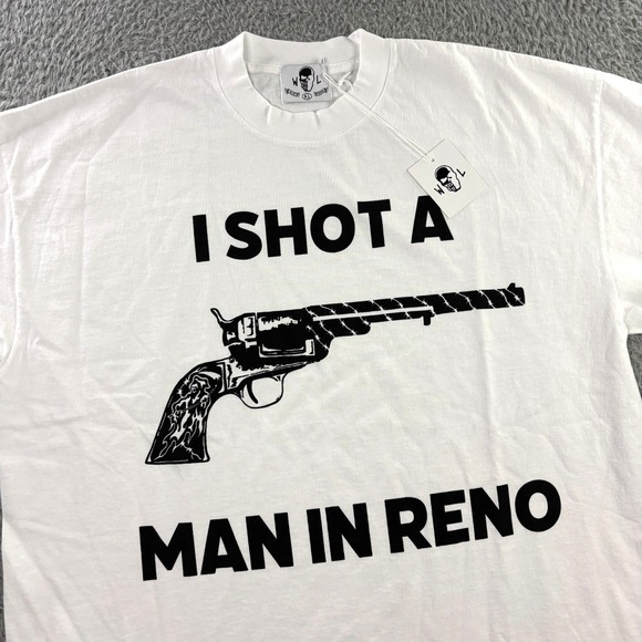 Warren Lotas T-Shirt size XL‎ I Shot A Man In Reno Johnny Cash Country Western - Picture 1 of 9